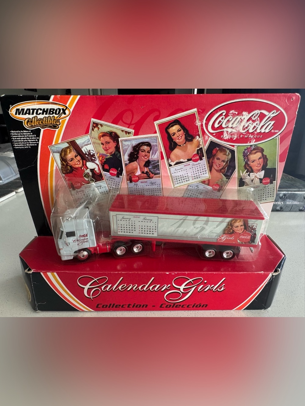 Matchbox Collectibles - Coca-Cola Calendar Girls Red & White Toy Semi Truck